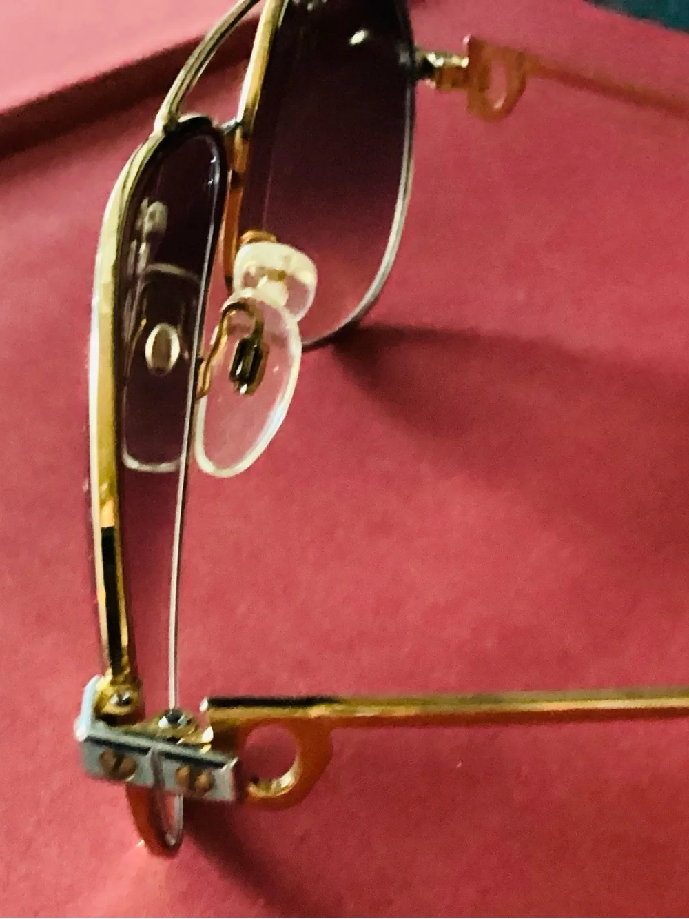 Cartier 14K Gold Frame Sunglasses Unisex with Brown Gradient Lenses